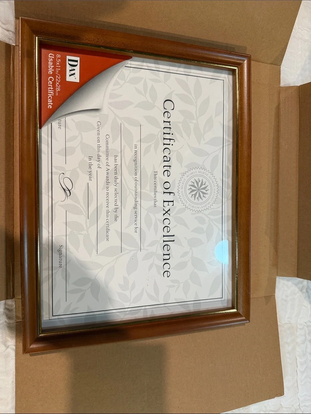 Brown Wood Certificate Frame - Brown